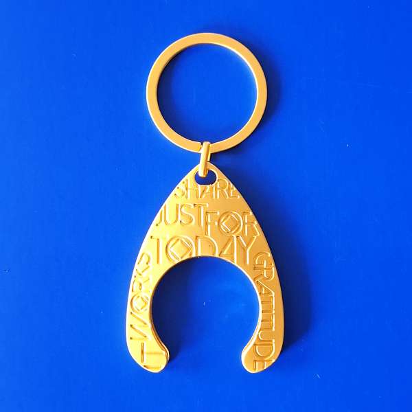 Porta-medallón color oro satinado